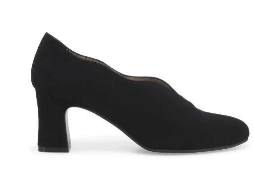 Mocassini Donna: Decollete donna in camoscio nero x5222