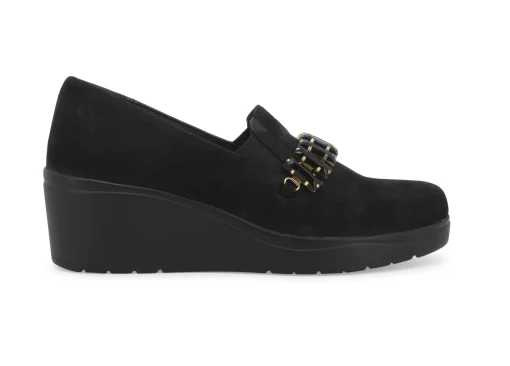 Mocassini Donna: Mocassino donna in camoscio nero k53005