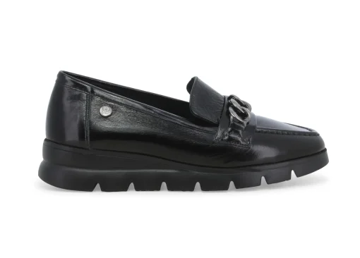 Mocassini Donna: Mocassino donna in vernice nero 055001