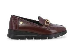 Mocassini Donna: Mocassino donna in vernice bordo 055001