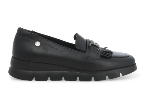 Mocassini Donna: Mocassino donna in pelle nero 055000