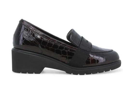 Mocassini Donna: Mocassino donna in vernice sioux bordo r35740w