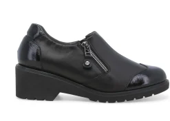 Mocassini Donna: Mocassino donna in vernice e pelle nero r35735w