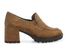 Mocassini Donna: Mocassino donna in camoscio sigaro l5251w