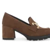 Mocassini Donna: Mocassino donna in camoscio sigaro l5255w