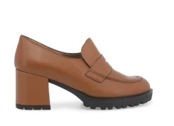 Mocassini Donna: Mocassino donna in pelle caramello l5251w