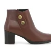 Mocassini Donna: Tronchetto donna in pelle marrone z246w
