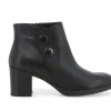 Mocassini Donna: Tronchetto donna in pelle nero z246w