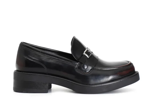 Mocassini Donna: Cafè Noir C1EA9003 MOCASSINO IN SIMILPELLE SPAZZOLATA CON FIBBIA