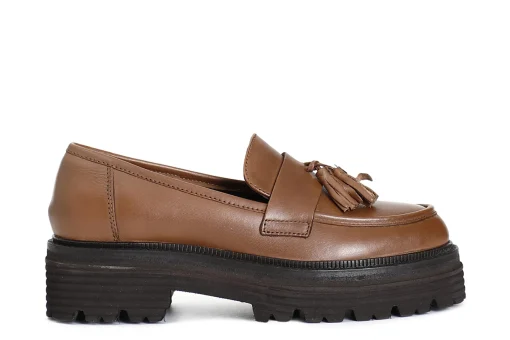 Mocassini Donna: Cafè Noir C1XV1091 MOCASSINO IN PELLE CON NAPPINE
