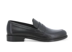 Mocassini Uomo: Mocassino uomo classico in pelle vitello nero u1020