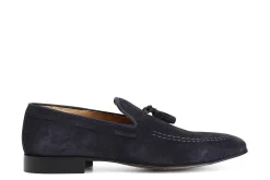 Mocassini Uomo: Cafè Noir C1XZ6007 MOCASSINO IN PELLE SCAMOSCIATA CON NAPPINE SUOLA CUOIO