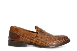 Mocassini Uomo: Cafè Noir C1RM1110 MOCASSINO COLLEGE IN PELLE INTRECCIATA
