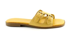 MOSAIC 02017 yellow giallo ciabatta donna pelle fibbie regolabili