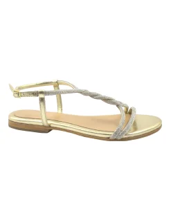 MOSAIC AURORA gold oro donna sandali cinturino strass glitter