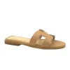 MOSAIC JOY tan marrone cuoio scarpe ciabatte donna pelle