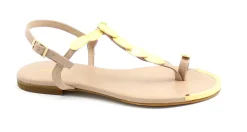 MOSAIC M1335 nude rosa sandali donna cinturino infradito accessorio dorato