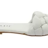 MOSAIC MIU white bianco ciabatta donna pelle fascia intrecciata
