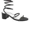 MOSAIC STRIP HI black nero sandali gioiello donna strass tacco schiava