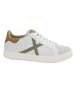 MUNICH 8080106 RETE bianco grigio scarpe uomo sneakers lacci