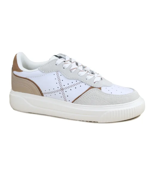 MUNICH 8092010 SUGAR bianco scarpe donna sneakers lacci pelle