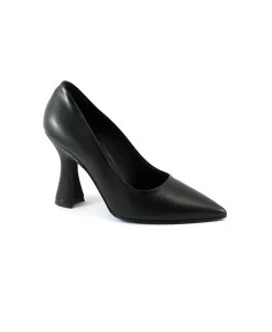 NACREE 410R001 nero scarpe donna decolleté tacco rocchetto punta