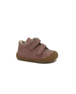 NATURINO COCOON 12904-31 rosa antico scarpe bambina strappi pelle fodera pelo