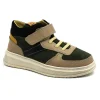 NATURINO OTZAR 17103 27/31 taupe militare scarpe bambino sneakers mid strappo pelle