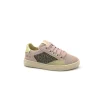 NATURINO QUAR 17498 27/32 cipria platinum sneakers scarpe bambina pelle lacci zip