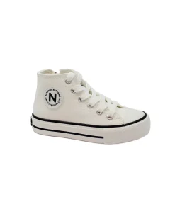 NATURINO YLFAS 18270 33/35 white bianco scarpe sneakers bambina lacci zip