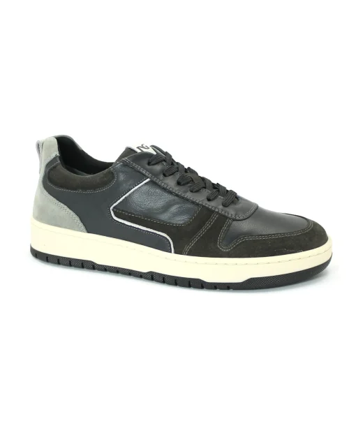 NERO GIARDINI 00470 carbone grigio scarpe uomo sneakers lacci pelle