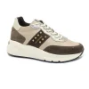 NERO GIARDINI 11523 castagno marrone scarpe donna sportive sneakers lacci zeppa