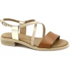 NERO GIARDINI 10462 cognac scarpe donna sandali cinturino pelle