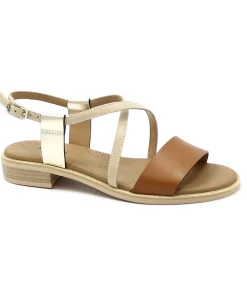 NERO GIARDINI 10462 cognac scarpe donna sandali cinturino pelle