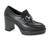 NERO GIARDINI 11432 guanto nero scarpe donna mocassino tacco pelle