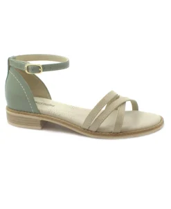NERO GIARDINI 07604 ivory salvia beige verde scarpe donna sandali tallone cinturino pelle