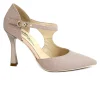 NERO GIARDINI 12221 rosa glitter scarpe donna decolletè tacco cinturino punta