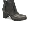 NERO GIARDINI 10950 testa di moro marrone stivaletti donna tronchetti zip laterale pelle