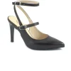 NERO GIARDINI E307030DE nero scarpe donna cerimonia decolletè tacco punta cinturino