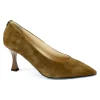 NERO GIARDINI I205581 malto marrone scarpe donna decolletè tacco camoscio punta