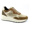 NERO GIARDINI I205247 malto marrone scarpe donna sportive sneakers lacci zeppa