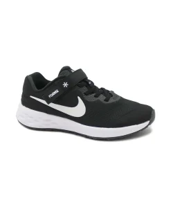 NIKE DD1113 REVOLUTION 6 FLYEASE black white nero scarpe ragazzo tessuto strappo unisex