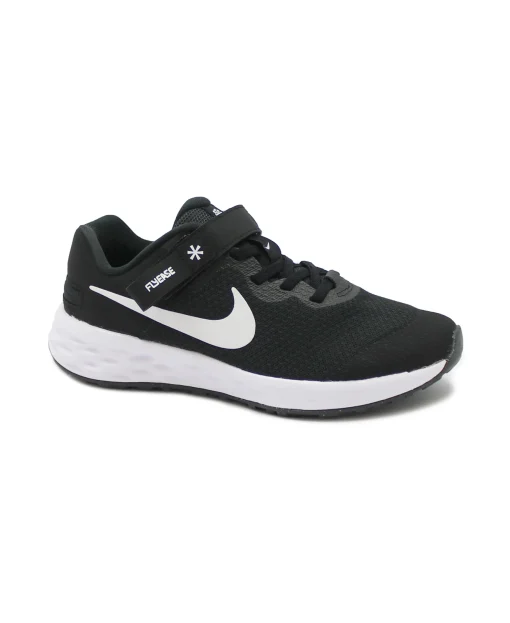 NIKE DD1113 REVOLUTION 6 FLYEASE black white nero scarpe ragazzo tessuto strappo unisex