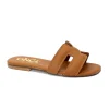 ONCE H1000 marrone cuoio scarpe ciabatte donna pelle ciabattine basse