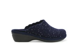 Pantofole Donna: Pantofola donna in tessuto blu pd306w