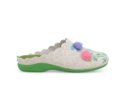Pantofole Donna: Pantofola donna in tessuto beige pd804w