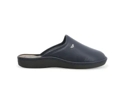 Pantofole Uomo: Pantofola uomo in ecopelle blu pu150w