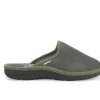 Pantofole Uomo: Pantofola uomo in tessuto camoscio verde pu167w