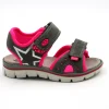 PRIMIGI 98144 26/30 grigio fucsia sandali scarpe bambina strappi pelle tessuto