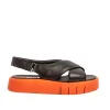 Sandali Donna: Art Company 1855 NAPPA BLACK-ORANGE/ MALAGA